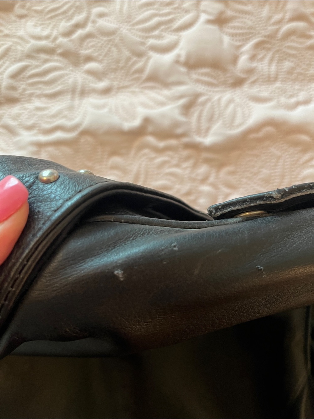 Jamin Leather Moto Studded Leather Jacket - Picture 16 of 16